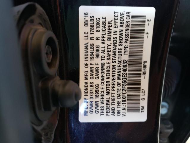 Photo 10 from auction – 2016 HONDA CIVIC LX with VIN 19XFC2F56GE240932