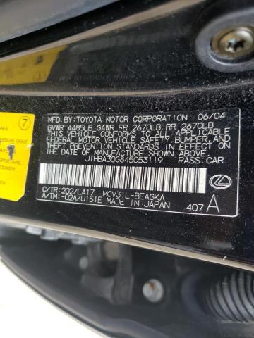 Photo 10 from auction – 2004 LEXUS ES 330 with VIN JTHBA30G845053119