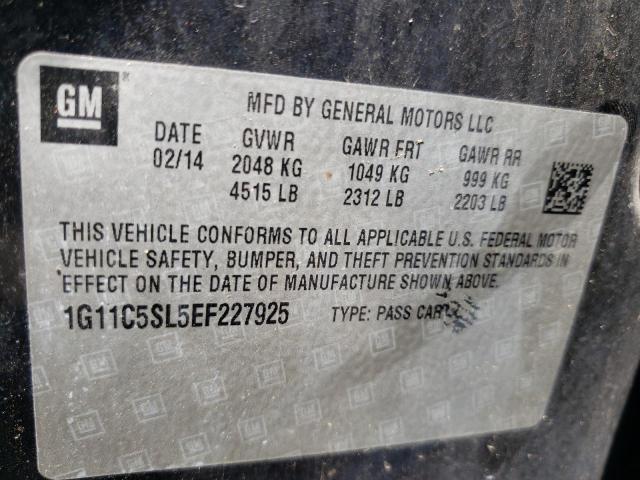 Photo 10 from auction – 2014 CHEVROLET MALIBU 1LT with VIN 1G11C5SL5EF227925