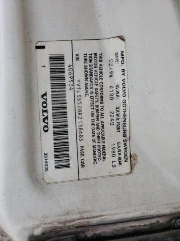 Photo 10 from auction – 1994 VOLVO 850 with VIN YV1LS5528R2138685