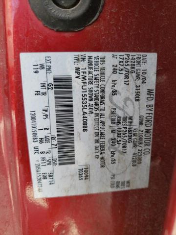 Photo 10 from auction – 2005 FORD EXPEDITION with VIN 1FMFU15535LA40888