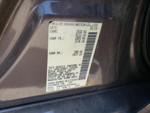 Photo 10 from auction – 2014 NISSAN ALTIMA 2.5 with VIN 1N4AL3AP6EC427090