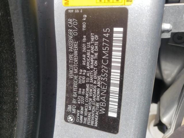 Фото 10 с аукциона – 2007 BMW 530 I с VIN WBANE73527CM57745