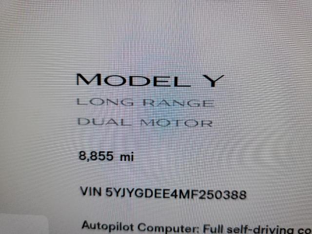 Foto 8 de la subasta – 2021 TESLA MODEL Y con VIN 5YJYGDEE4MF250388