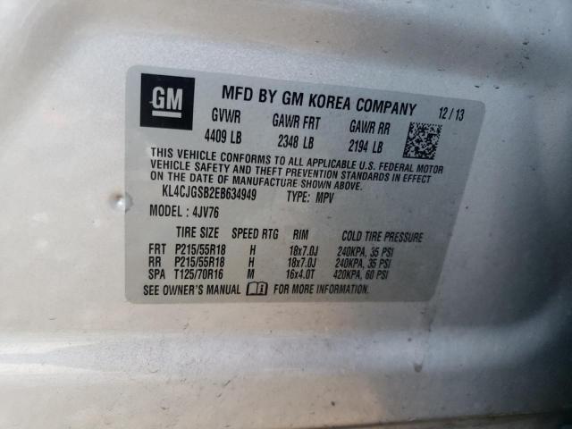 Photo 10 from auction – 2014 BUICK ENCORE with VIN KL4CJGSB2EB634949