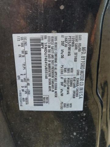 Photo 10 from auction – 2000 FORD EXPLORER E with VIN 1FMDU74E4YUB55168