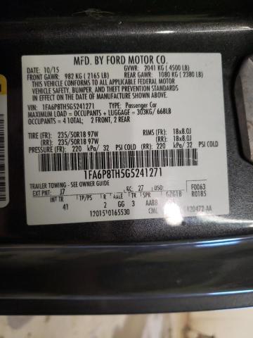 Photo 10 from auction – 2016 FORD MUSTANG with VIN 1FA6P8TH5G5241271