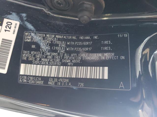 Photo 10 from auction – 2020 TOYOTA SIENNA with VIN 5TDYZ3DC9LS059192