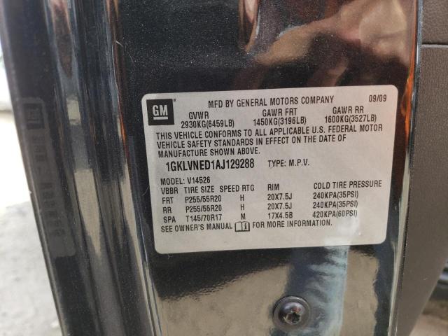 Photo 10 from auction – 2010 GMC ACADIA SLT with VIN 1GKLVNED1AJ129288
