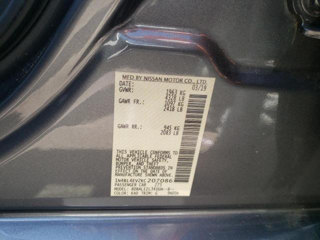 Photo 10 from auction – 2019 NISSAN ALTIMA SL with VIN 1N4BL4EV2KC207086