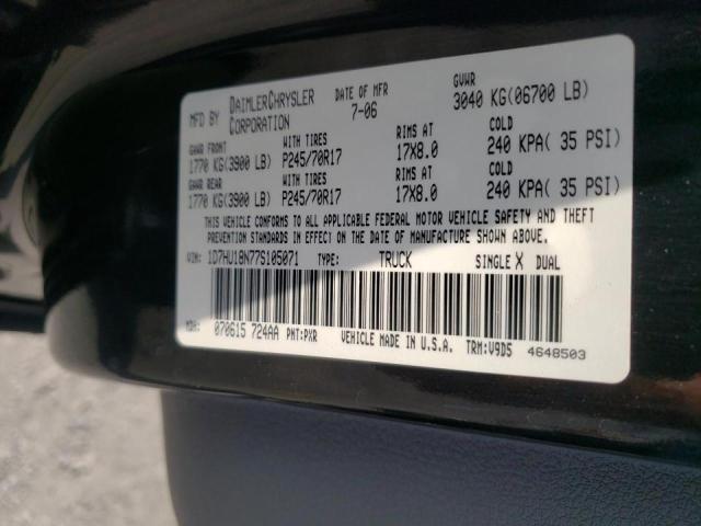 Photo 10 from auction – 2007 DODGE RAM 1500 S with VIN 1D7HU18N77S105071
