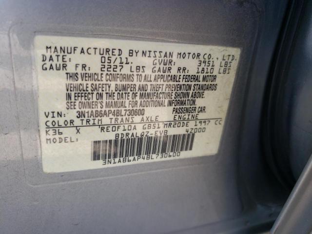 Photo 10 from auction – 2011 NISSAN SENTRA 2.0 with VIN 3N1AB6AP4BL730600