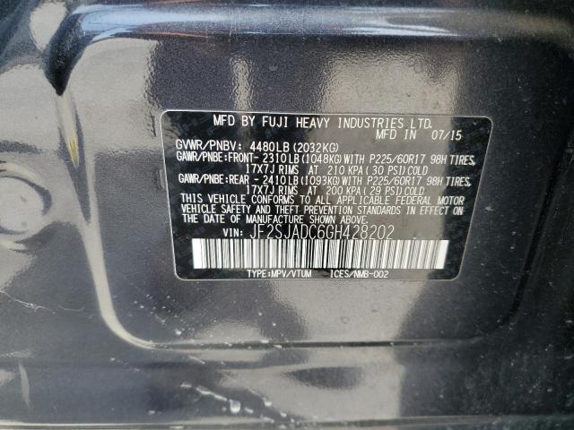 Photo 10 from auction – 2016 SUBARU FORESTER 2 with VIN JF2SJADC6GH428202