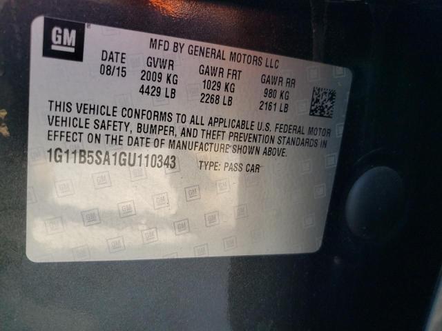 Photo 10 from auction – 2016 CHEVROLET MALIBU LIM with VIN 1G11B5SA1GU110343
