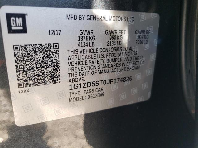 Photo 10 from auction – 2018 CHEVROLET MALIBU LT with VIN 1G1ZD5ST0JF174836
