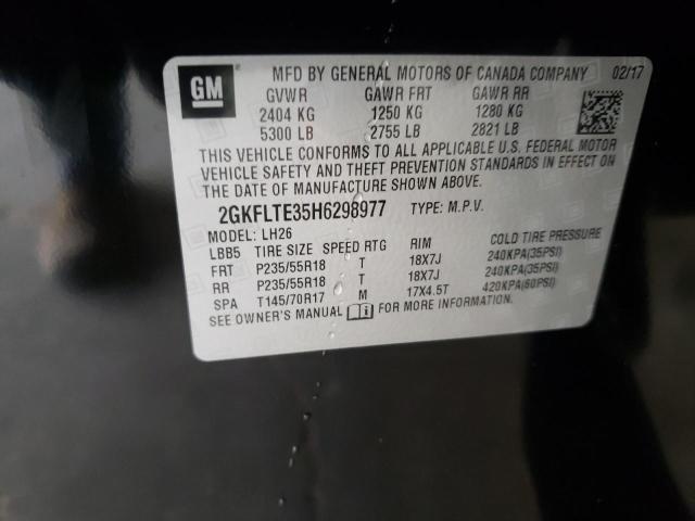 Photo 10 from auction – 2017 GMC TERRAIN SL with VIN 2GKFLTE35H6298977