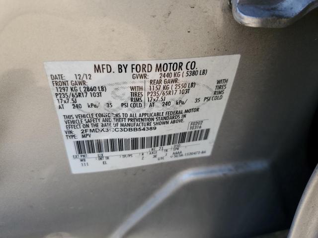 Photo 10 from auction – 2013 FORD EDGE SE with VIN 2FMDK3GC3DBB54389