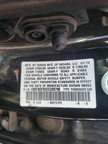 Photo 10 from auction – 2014 HONDA CIVIC EX with VIN 19XFB2F82EE209798