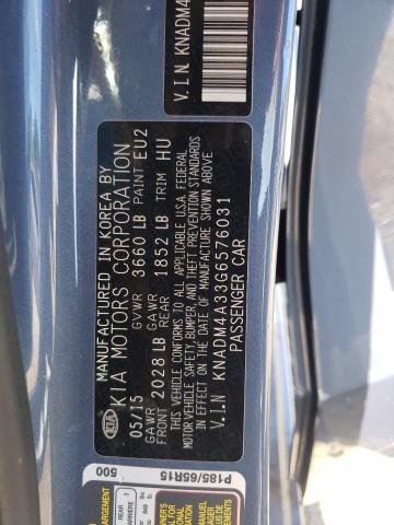 Photo 10 from auction – 2016 KIA RIO LX with VIN KNADM4A33G6576031