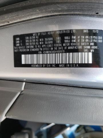 Photo 10 from auction – 2013 SUBARU TRIBECA LI with VIN 4S4WX9KD0D4400919