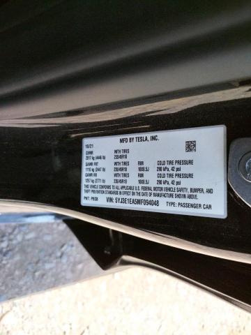 Photo 10 from auction – 2021 TESLA MODEL 3 with VIN 5YJ3E1EA5MF094048