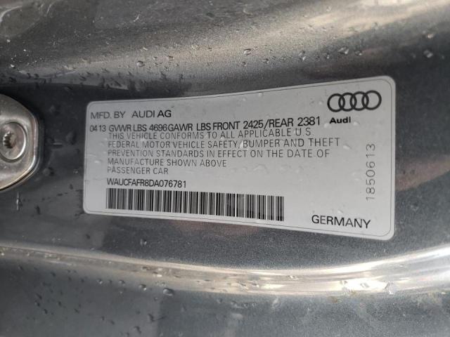 Photo 10 from auction – 2013 AUDI A5 PREMIUM with VIN WAUCFAFR8DA076781