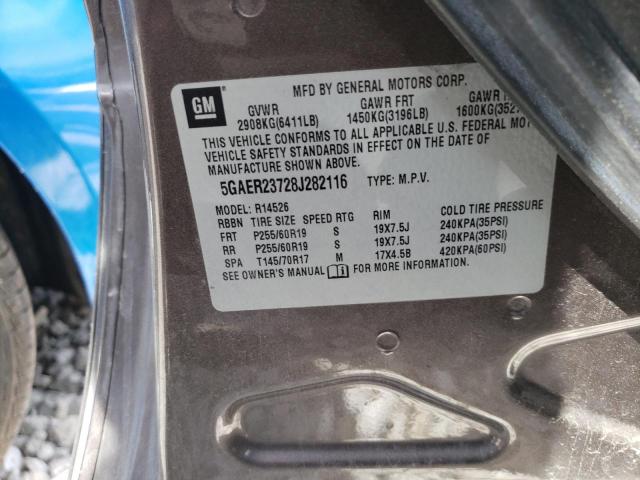 Photo 10 from auction – 2008 BUICK ENCLAVE CX with VIN 5GAER23728J282116