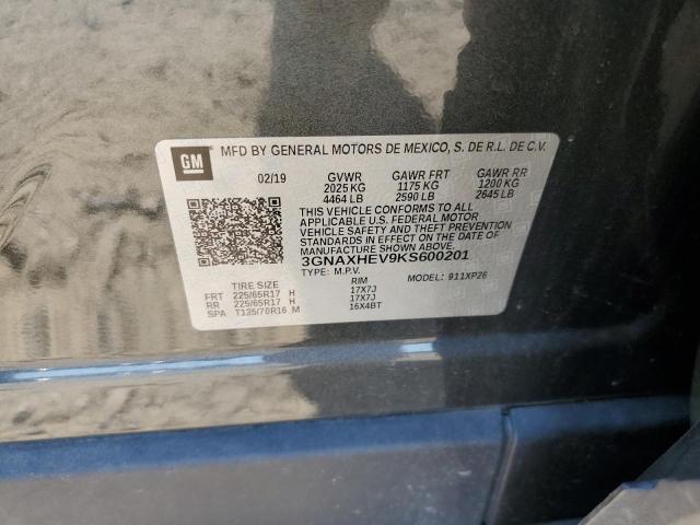 Photo 10 from auction – 2019 CHEVROLET EQUINOX LS with VIN 3GNAXHEV9KS600201