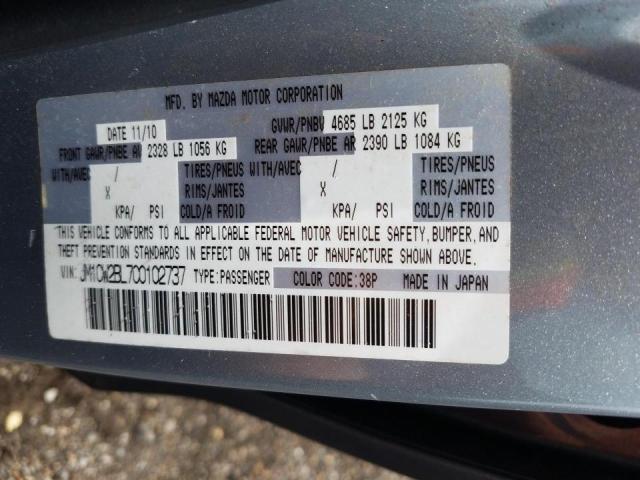 Photo 10 from auction – 2012 MAZDA 5 with VIN JM1CW2BL7C0102737