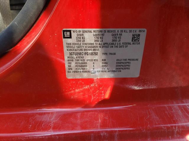 Photo 10 from auction – 2015 GMC SIERRA K15 with VIN 3GTU2VEC1FG105792