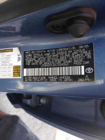 Photo 10 from auction – 2005 TOYOTA PRIUS with VIN JTDKB20U657044262