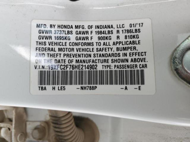 Photo 10 from auction – 2017 HONDA CIVIC EX with VIN 19XFC2F76HE214902
