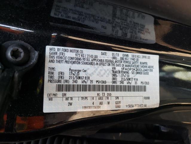 Photo 10 from auction – 2013 FORD FOCUS SE with VIN 1FADP3K20DL240155