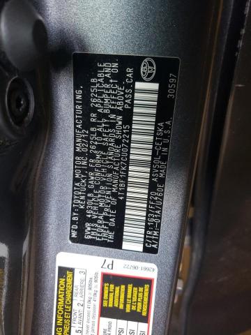 Photo 10 from auction – 2012 TOYOTA CAMRY BASE with VIN 4T1BF1FK7CU072215