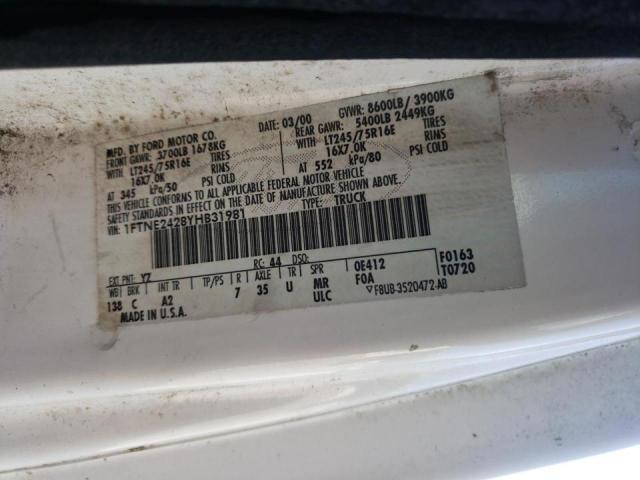 Photo 10 from auction – 2000 FORD ECONOLINE with VIN 1FTNE2428YHB31981
