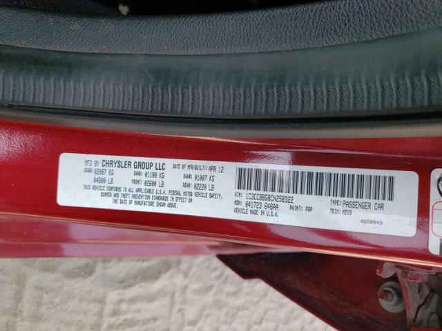 Photo 10 from auction – 2012 CHRYSLER 200 TOURIN with VIN 1C3CCBBG8CN258322