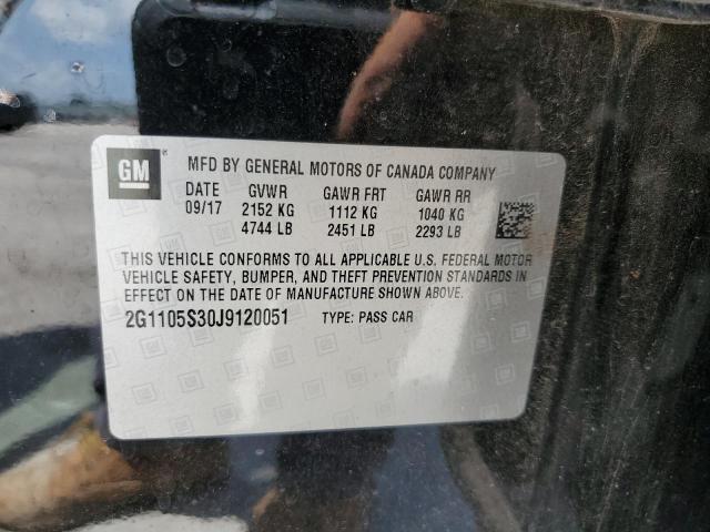 Photo 10 from auction – 2018 CHEVROLET IMPALA LT with VIN 2G1105S30J9120051