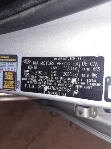 Photo 10 from auction – 2018 KIA FORTE LX with VIN 3KPFL4A76JE247584