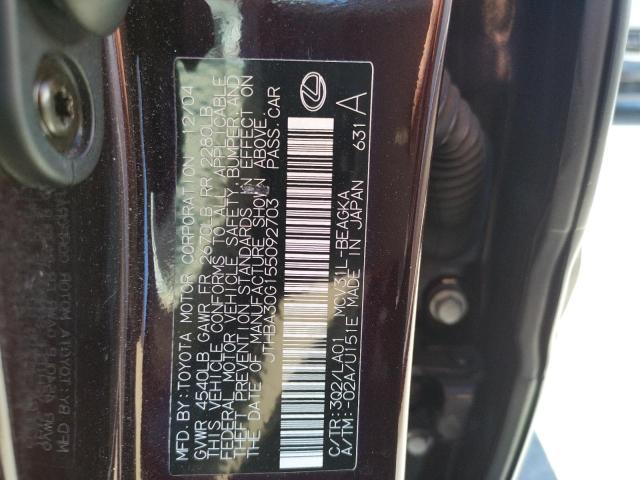 Фото 10 с аукциона – 2005 LEXUS ES 330 с VIN JTHBA30G155092703