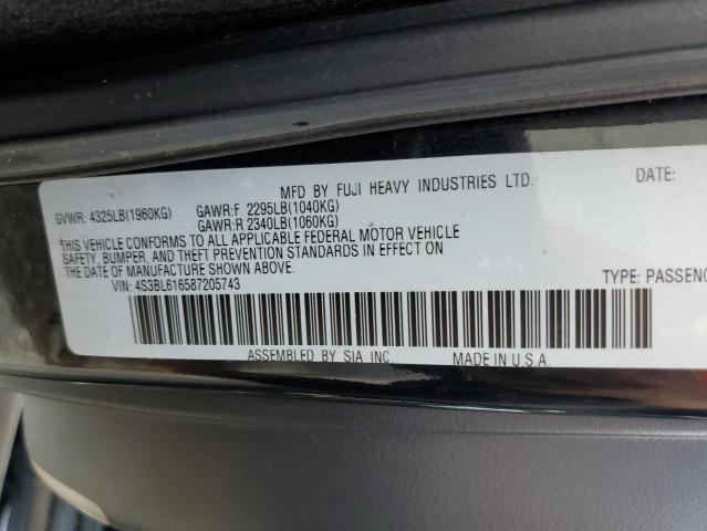 Photo 10 from auction – 2008 SUBARU LEGACY 2.5 with VIN 4S3BL616587205743