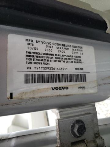 Photo 10 from auction – 2006 VOLVO S80 2.5T with VIN YV1TS592361436511