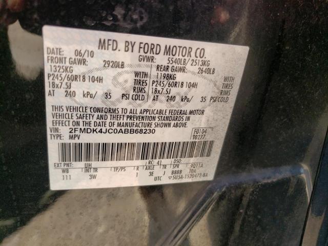 Photo 10 from auction – 2010 FORD EDGE SEL with VIN 2FMDK4JC0ABB68230