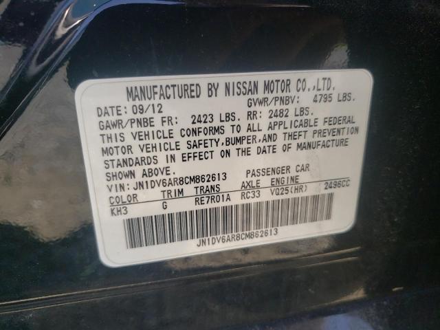 Photo 10 from auction – 2012 INFINITI G25 with VIN JN1DV6AR8CM862613
