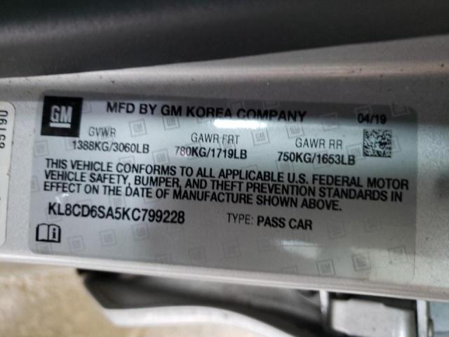 Photo 10 from auction – 2019 CHEVROLET SPARK 1LT with VIN KL8CD6SA5KC799228