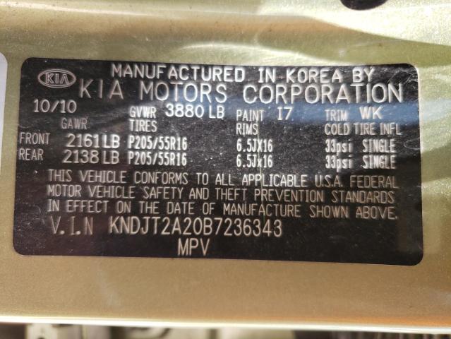 Photo 10 from auction – 2011 KIA SOUL with VIN KNDJT2A20B7236343