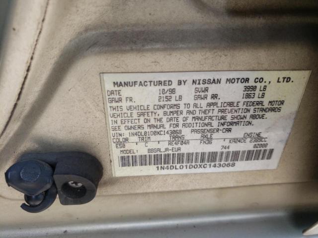 Photo 10 from auction – 1999 NISSAN ALTIMA XE with VIN 1N4DL01D0XC143068