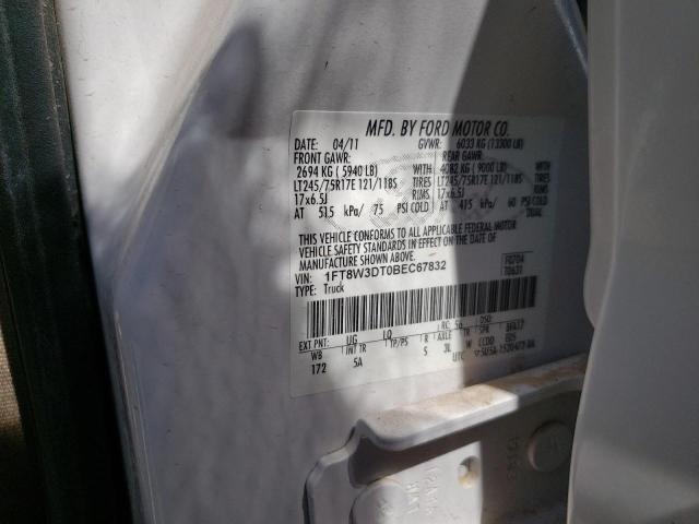 Photo 10 from auction – 2011 FORD F350 SUPER with VIN 1FT8W3DT0BEC67832