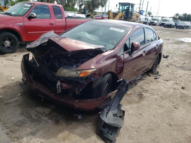 Photo 2 from auction – 2012 HONDA CIVIC LX with VIN 19XFB2F57CE101390