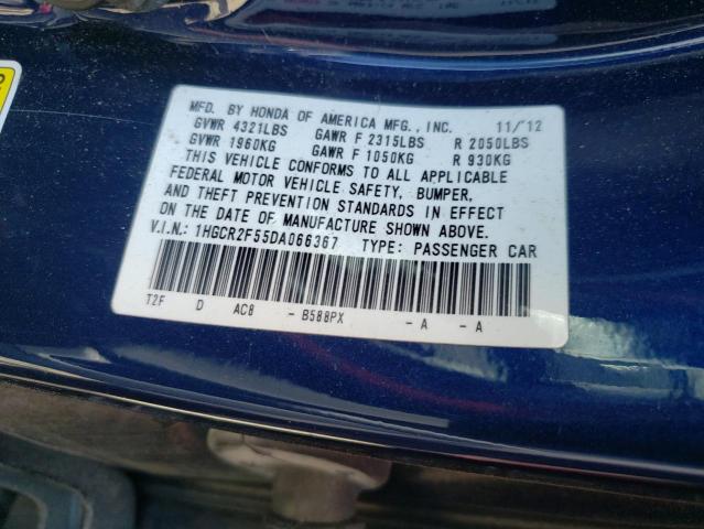 Photo 10 from auction – 2013 HONDA ACCORD SPO with VIN 1HGCR2F55DA066367
