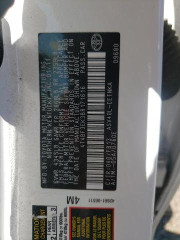 Photo 10 from auction – 2011 TOYOTA CAMRY BASE with VIN 4T4BF3EK3BR171616